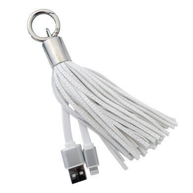 161234B Cable USB BRobotix USB 2.0 a Lightning Llavero para Bolso Mujer 20 cm Blanco
