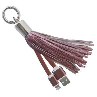 161234P Cable USB BRobotix USB 2.0 a Lightning Llavero para Bolso Mujer 20 cm Rosa