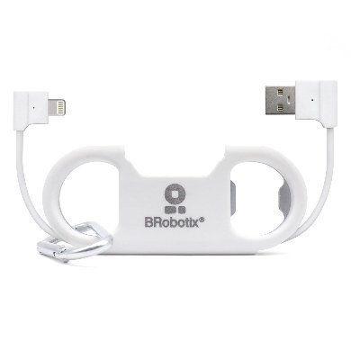 963295 Cable USB BRobotix USB a Lightning Con Destapador Blanco