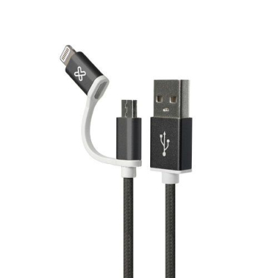 KAC-210BK Cable USB Klip Xtreme Lightning/Micro USB 1m Negro