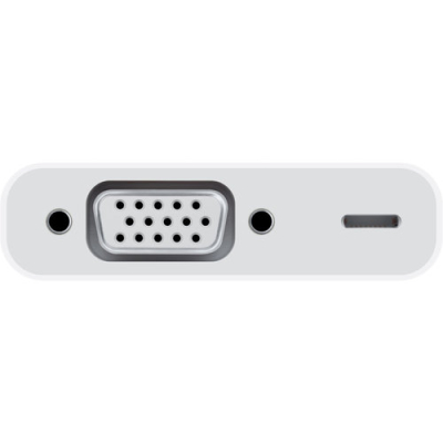 MD825AM/A Apple Adaptador Lightning Macho VGA Hembra 7.5cm, Blanco para iPod/iPhone/iPad