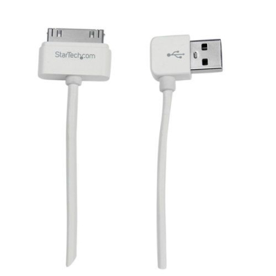 USB2ADC1MUL Cable Cargador StarTech.com 1m Conector Dock 30 Pines a USB Ángulo Izq iPad iPod iPhone