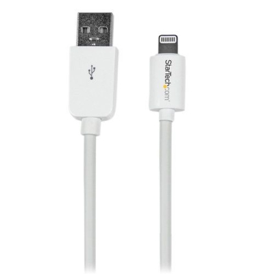USBLT15CMW Cable StarTech.com Lightning 8 Pin a USB para Apple iPhone 5 iPad Macho/Macho 15cm Blanco
