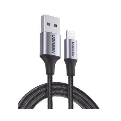 60156 Cable UGREEN USB-A a Lightning 1m Gris