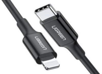 60752 Cable UGREEN USB-C a Lightning 2M Negro
