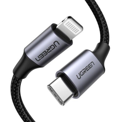 60759 Cable UGREEN USB-C a Lightning 1M Gris