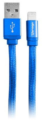 CAB-119-BL Cable Vorago USB a Lightning 1m Azul En Bolsa