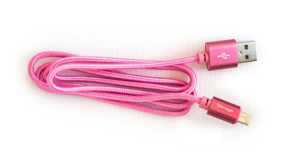 CAB-209-ROSA Cable Híbrido Vorago USB a Micro USB/Lightning 1m Rosa En Bolsa