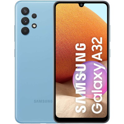 SM-A32128GA Smartphone Samsung Galaxy A32 6.4" MediaTek Helio G80 4GB 128GB Cámaras 20MP/64MP 5000 mAh Android 11 Azul