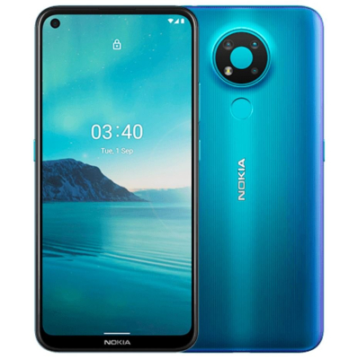 HQ5020KR97000 Smartphone Nokia 3.4 6.39" Snapdragon 460 3GB 64GB Cámara 8MP/13MP 4500 mAh Android Azul