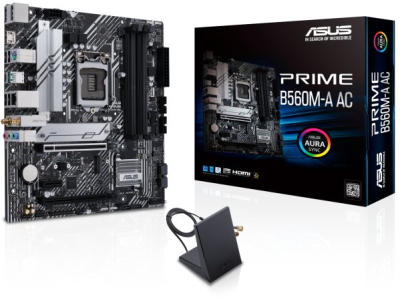 PRIME B560M-A AC Tarjeta Madre ASUS - Socket 1200 - 4xDDR4 - 2133/3200/5000(OC) MHz - HDMI - DisplayPort - USB-C - USB 2.0/3.2 - Micro ATX