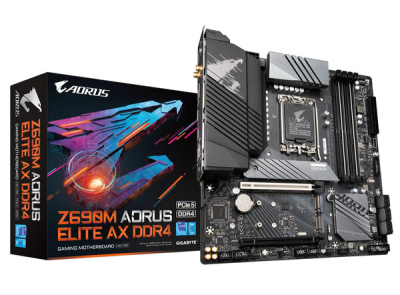 Z690 AORUS ELITE AX DDR4 Tarjeta Madre Gigabyte - Socket 1700 - 4xDDR4 - 2133/3200/5333(O.C.) MHz - HDMI - DisplayPort - USB 2.0/3.2 - ATX