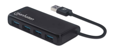 164900 Hub USB Manhattan 4 Puertos USB 3.2 Conector USB-A