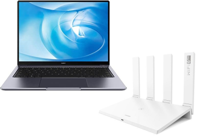53011XKMR Laptop Huawei Matebook 14 14" Intel Core i7-10510U 16GB 512GB SSD Windows 10 Pro Gris Espacial Router AX3 Dualcore