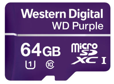 WDD064G1P0A Memoria MicroSDXC Western Digital Purple WDD064G1P0A 64GB Clase 10 UHS-I Para Videovigilancia
