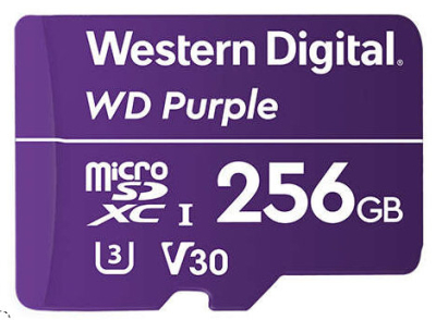 WDD256G1P0A Memoria MicroSDXC Western Digital Purple 256GB Clase 10 UHS-I Para Videovigilancia