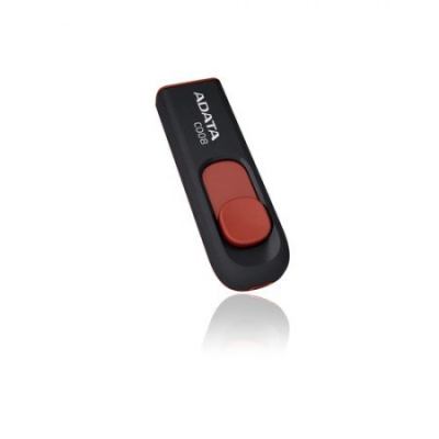 AC008-16G-RKD Memoria USB ADATA C008, 16GB, USB 2.0, Negro/Rojo