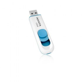  AC008-16G-RWE Memoria USB Adata, AC008, 16G, RWE 16GB, USB 2.0 Retráctil Blanco/Azul