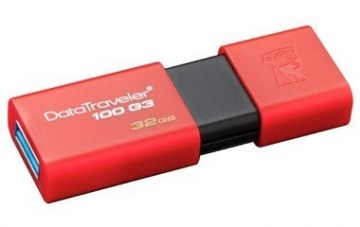 KC-U7132-6UR - Memoria Kingston - Tecnology DataTraveler - 100 G3 - 32GB - USB 2.0 - Rojo