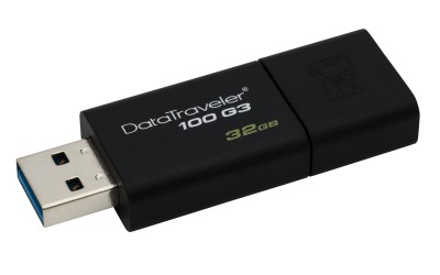 DT100G3/32GB - Memoria Kingston - Technology DataTraveler - 100 G3 - 32GB - USB 3.0 - Retráctil Negro
