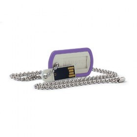 98672 - Memoria USB Verbatim - Dog Tag 98672 - 16GB - USB 2.0 - Tipo Placa con cadena - Violeta