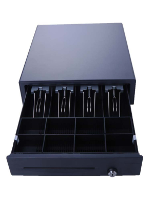 ZKC-02 Cajón de Dinero ZKTeco 4 Billetes 8 Monedas Negro