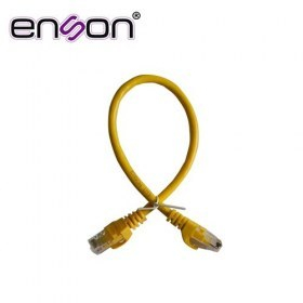 Patchcord UTP Enson Cat6  P6003Y  30 Cms Color Canario Pro-II 100% Cobre