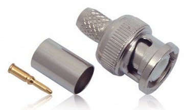 Conector BNC Folksafe FS-BC6 RG6 Macho Para Crimpear a Cable Coaxial RG6 3 piezas