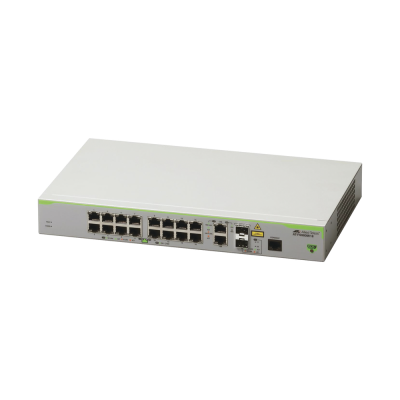 AT-FS980M/18-10 Switch Administrable Allied Telesis FS980M, Capa 3 de 16 Puertos 10/100 Mbps, 2 puertos RJ45 Gigabit/SFP Combo.