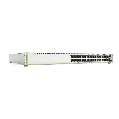 AT-GS924MPX-10 Switch Allied Telesis GS924MPX - 24 Puertos PoE Gigabit 10/100/1000 + 2 Puertos SFP/SFP+ - PoE Total de 370 Watts - Capa 3 Administráble