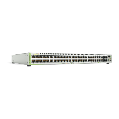 AT-GS948MPX-10 Switch Allied Telesis - 48 Puertos PoE Gigabit 10/100/1000Mbps + 2 Puertos SFP - PoE Total de 370 Watts - Capa 3 Administráble