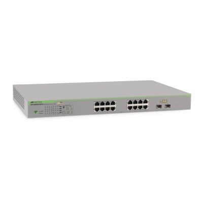 AT-GS950/16PS-10 Switch Allied Telesis - 16 Puertos PoE 10/100/1000Mbps + 2 Puertos SFP - PoE Total de 185 Watts - Administráble