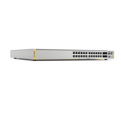 AT-X510-28GPX-10 Switch Allied Telesis - 24 Puertos PoE Gigabit 10/100/1000Mbps + 4 10 GBE SFP - PoE Total de 370 Watts - Capa 3 Administráble