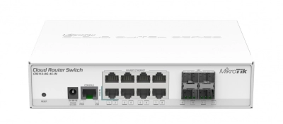 CRS112-8G-4S-IN Switch MikroTik - Cloud Router - 8 Puertos Gigabi 10/100/1000 Mbps + 4 SFP - Administráble